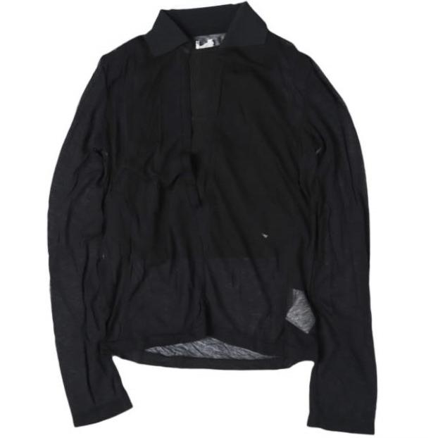 新品 SEEALL シーオール 25AW SHEER LAYERED POLO シアーレイヤードポロ SAW51 TS901 MM-006 S BLACK 長袖 定価35,200円 セットトップス | 