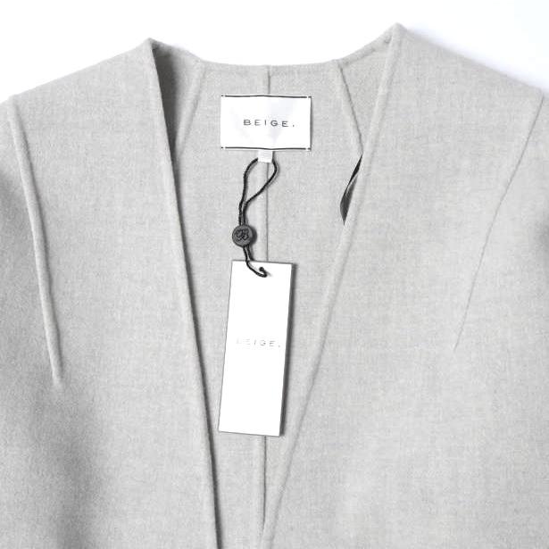新品 BEIGE, ベイジ オンワード樫山 24AW GRASSE リバーウールクロップドコート COCWCW0302 2 LT.GRAY 定価74,800円 ノーカラージャケット |  | 05