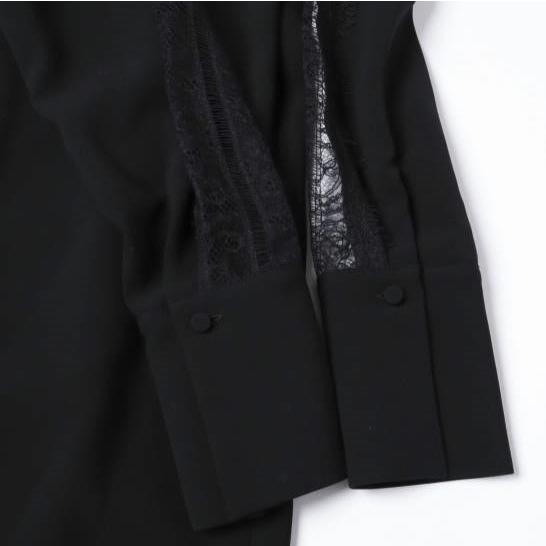 新品 BEIGE, ベイジ, オンワード樫山 AMELOT サックドレス OPCWSW0310 2(S) BLACK 定価52,800円 レース ワンピース トップス g27166 |  | 06