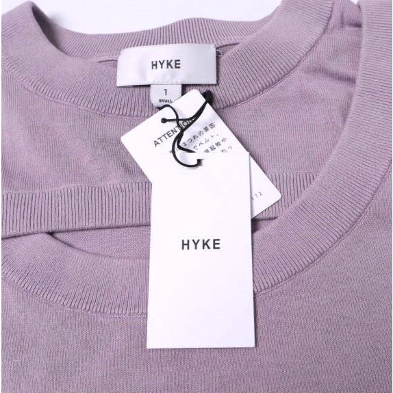 新品 HYKE ハイク 25SS CREW NECK SWEATER レイヤードデザイン クルーネックセーター 251 - 11388 1(S) LIGHT PURPLE 定価33,000円 ニット |  | 04