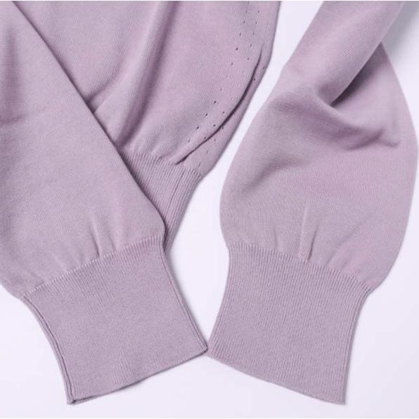 新品 HYKE ハイク 25SS CREW NECK SWEATER レイヤードデザイン クルーネックセーター 251 - 11388 1(S) LIGHT PURPLE 定価33,000円 ニット |  | 06
