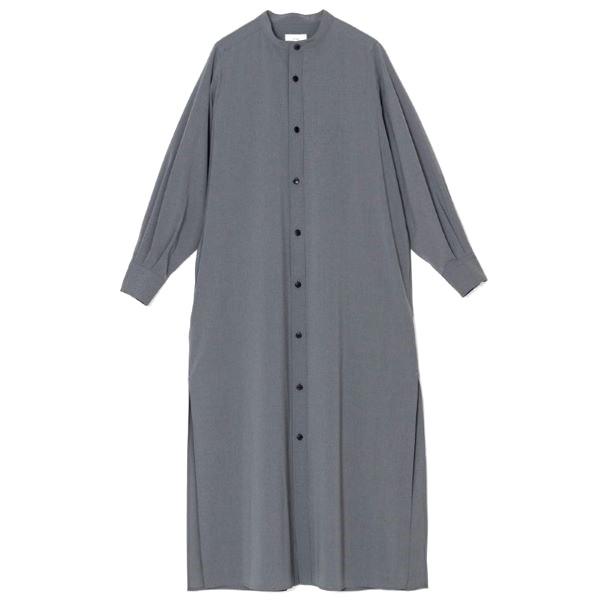 新品 HYKE ハイク 25AW 日本製 MAXI SHIRT DRESS マキシシャツドレス 252 - 16244 1(S) CHARCOAL 定価41,800円 ワンピース トップス g27171 | 