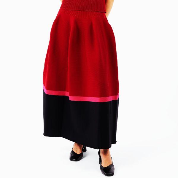 新品 CFCL シーエフシーエル 25AW 日本製 POTTERY SKIRT フレアスカート CF010KG200 1 MAROON RED MULTI イッセイミヤケ 定価59,400円 |  | 02