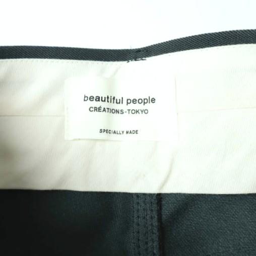 新品 beautiful people ビューティフルピープル 日本製 コットンウールギャバジンワイドワークパンツ 1235105008 34 Green 定価47,300円 |  | 08