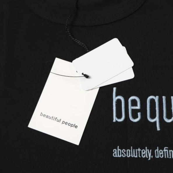 新品 beautiful people ビューティフルピープル 24AW suvin compact jersey typography long T ロングスリーブTシャツ 1445310044 36 BLACK |  | 04