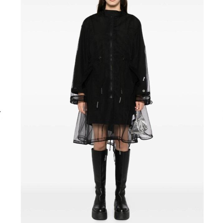 新品 phenix x Chika Kisada フェニックス チカキサダ 25AW JACKET TYPE P-010 チュール付き 3レイヤー フィッシュテールパーカー 3 BLACK |  | 02
