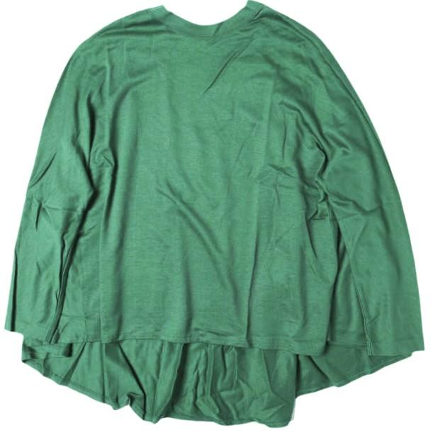 新品 COGTHEBIGSMOKE コグザビッグスモーク 24SS ABBY TOP ECO VISCOSE JERSEY バックフレア ロングスリーブTシャツ 10102-135-105-1 1 GRN | 