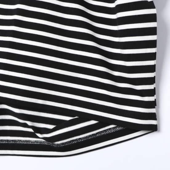 新品 COGTHEBIGSMOKE コグザビッグスモーク 24AW KAMILA WIDE SLEEVE T-SHIRT ワイドスリーブ ボーダーTシャツ 11101-182-1128-1 1 BLACK |  | 06