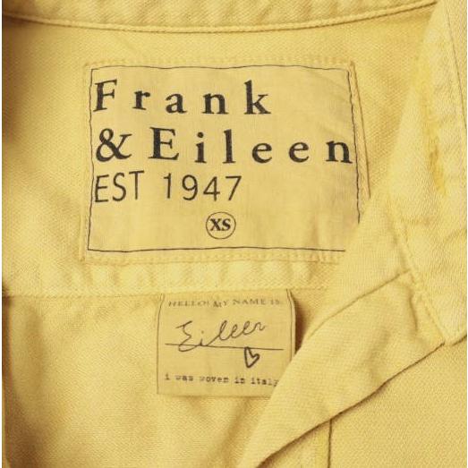 新品 Frank＆Eileen フランクアンドアイリーン EILEEN - ITALIAN COLOR DENIM ダメージ加工 スキッパーネック アイリーンシャツ XS YELLOW |  | 02