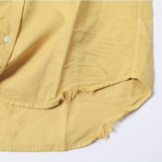 新品 Frank＆Eileen フランクアンドアイリーン EILEEN - ITALIAN COLOR DENIM ダメージ加工 スキッパーネック アイリーンシャツ XS YELLOW |  | 04