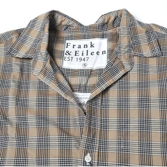 新品 Frank＆Eileen フランクアンドアイリーン JOEDY BTSP スキッパーネック チェックシャツ 3610700087 S BROWN 長袖 定価39,600円 |  | 03