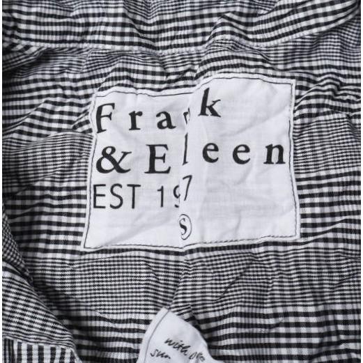 新品 Frank＆Eileen フランクアンドアイリーン JOEDY ITALIAN COTTON  皺加工 グレンチェック スキッパーネックシャツ 3510700051 S BLACK |  | 02