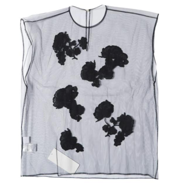 新品 MARGE マージ 24SS Tulle Embroidery P/O チュール フローラルエンブロイダリー プルオーバー 1007-0102-336 Free BLACK 定価63,800円 |  | 01
