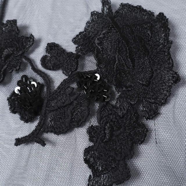 新品 MARGE マージ 24SS Tulle Embroidery P/O チュール フローラルエンブロイダリー プルオーバー 1007-0102-336 Free BLACK 定価63,800円 |  | 05