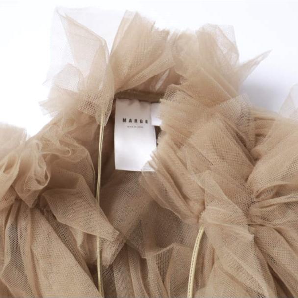 新品 MARGE マージ 24AW 日本製 tulle decorative collar チュール 付け襟 1008-0108-376 BEIGE 定価38,500円 g27196 |  | 04