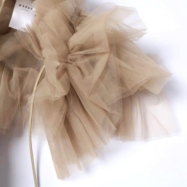 新品 MARGE マージ 24AW 日本製 tulle decorative collar チュール 付け襟 1008-0108-376 BEIGE 定価38,500円 g27196 |  | 05