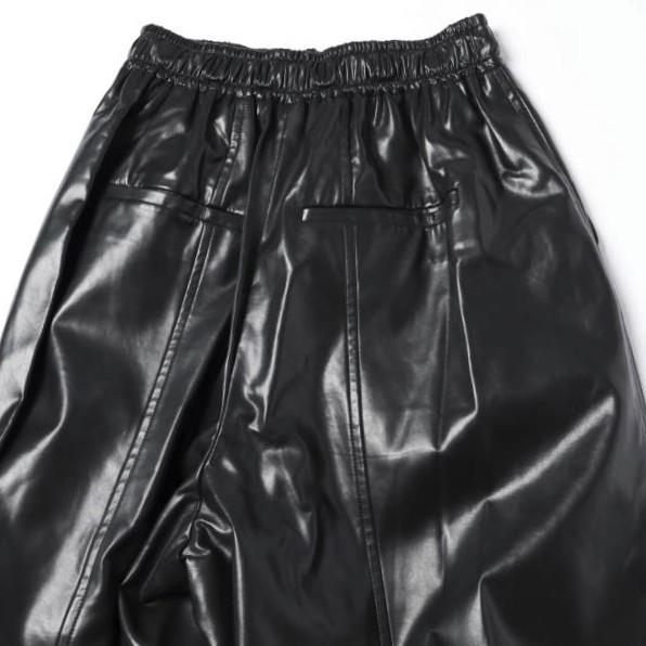 新品 PRANK PROJECT プランクプロジェクト 23AW Synthetic Leather Voluminous Wide Pants フェイクレザーボリュームワイドパンツ 34 BLACK |  | 07