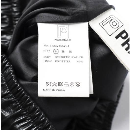 新品 PRANK PROJECT プランクプロジェクト 23AW Synthetic Leather Voluminous Wide Pants フェイクレザーボリュームワイドパンツ 34 BLACK |  | 09