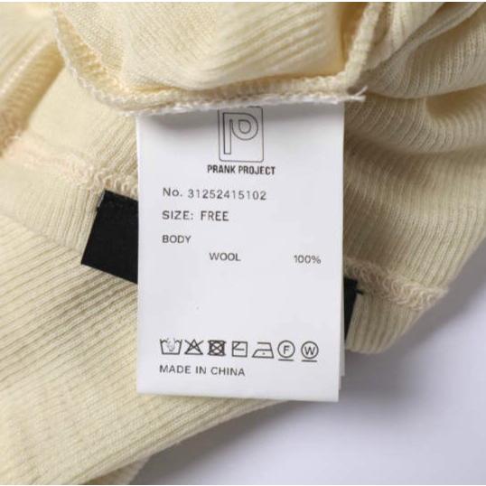 新品 PRANK PROJECT プランクプロジェクト 25AW Pure Merino Wool Turtleneck Top ピュアメリノウールタートルトップ 31252415102 IVORY |  | 09