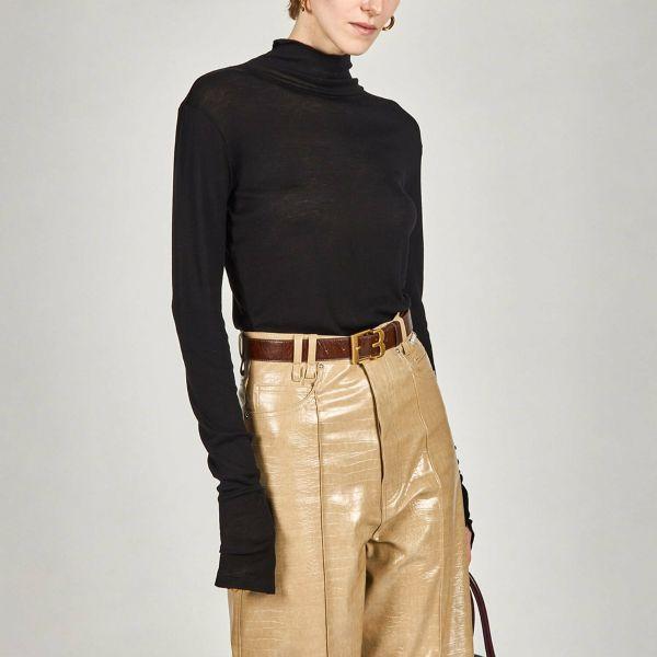 新品 PRANK PROJECT プランクプロジェクト 25AW Pure Merino Wool Turtleneck Top ピュアメリノウールタートルトップ 31252415102 BLACK |  | 02