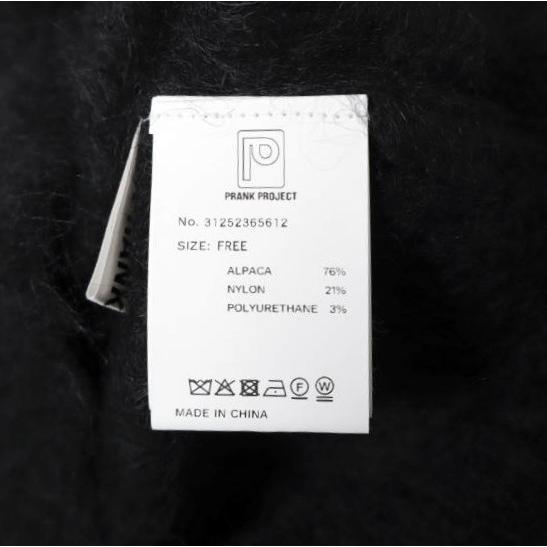 新品 PRANK PROJECT プランクプロジェクト 25AW Alpaca Blend 2-Way Hoodie アルパカブレンド2WAYフーディ 31252365612 Free BLACK ニット |  | 09