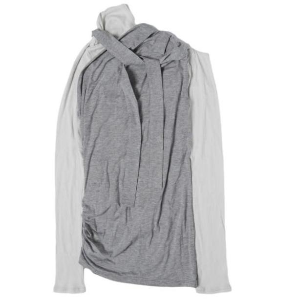 新品 PRANK PROJECT プランクプロジェクト 25SS One Shoulder Layered Top ワンショルレイヤードトップ 31251415605 GRAY カットソー 3P |  | 01
