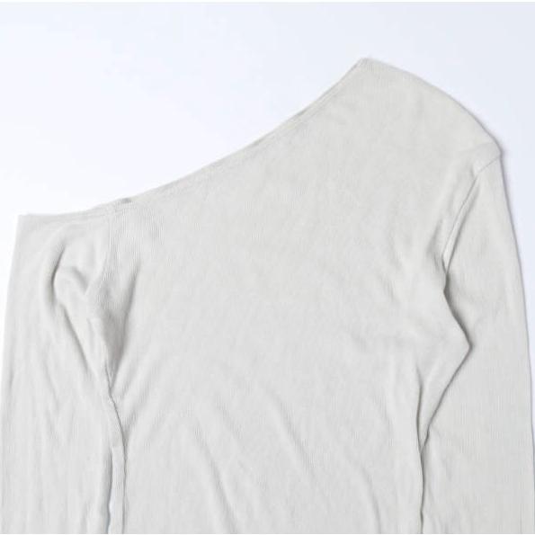 新品 PRANK PROJECT プランクプロジェクト 25SS One Shoulder Layered Top ワンショルレイヤードトップ 31251415605 GRAY カットソー 3P |  | 08