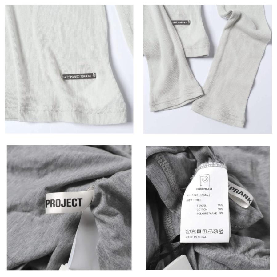 新品 PRANK PROJECT プランクプロジェクト 25SS One Shoulder Layered Top ワンショルレイヤードトップ 31251415605 GRAY カットソー 3P |  | 09