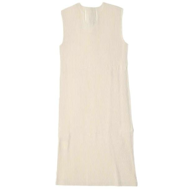 新品 PRANK PROJECT プランクプロジェクト 25AW Pleated Dress プリーツドレス 31252266201 IVORY ノースリーブ レイヤード ワンピース |  | 03