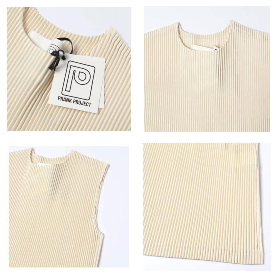 新品 PRANK PROJECT プランクプロジェクト 25AW Pleated Dress プリーツドレス 31252266201 IVORY ノースリーブ レイヤード ワンピース |  | 07