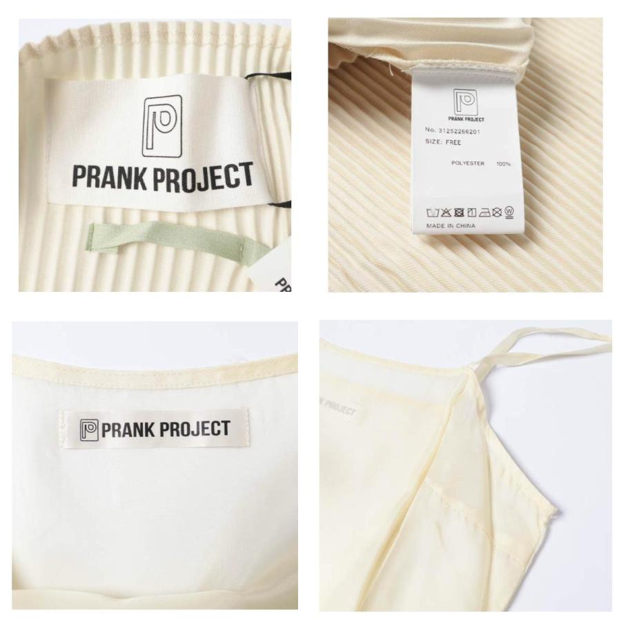 新品 PRANK PROJECT プランクプロジェクト 25AW Pleated Dress プリーツドレス 31252266201 IVORY ノースリーブ レイヤード ワンピース |  | 08