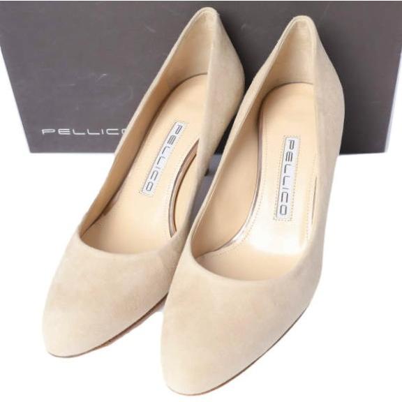 新品 PELLICO ペリーコ イタリア製 2159 TAXI 65SCC スエードアーモンドトゥヒールパンプス 34 1/2(21.5cm) BEIGE 定価50,600円 シューズ | 