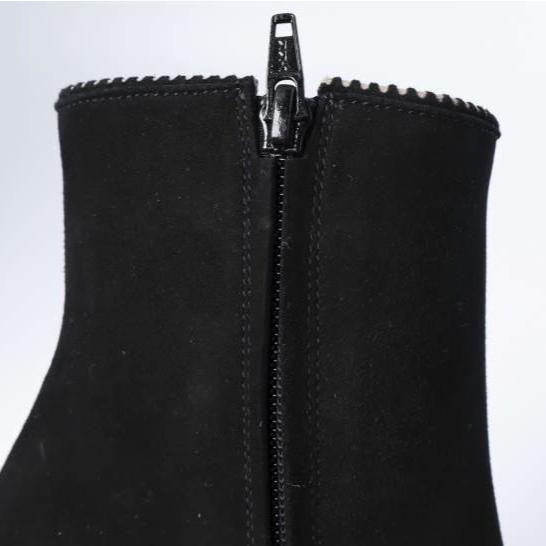 新品 PELLICO ペリーコ 7297 ANDREA 80 TR 8.0cmチャンキーヒール スエードショートブーツ 37 1/2(24.5cm) BLACK 定価79,200円 シューズ |  | 06