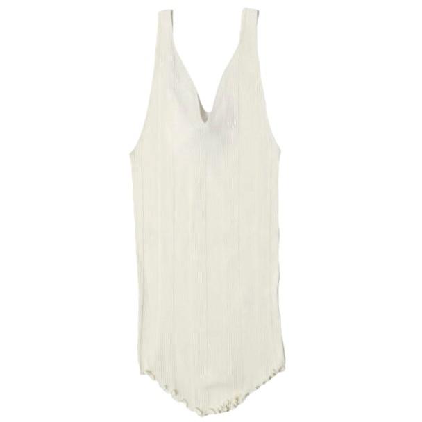 新品 HAKUJI ハクジ 日本製 Random Rib Tanktop コットンシルク ランダムリブ タンクトップ H232240 Free IVORY トップス g27226 | 