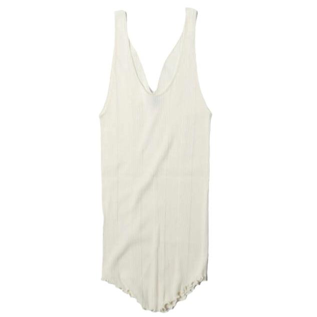 新品 HAKUJI ハクジ 日本製 Random Rib Tanktop コットンシルク ランダムリブ タンクトップ H232240 Free IVORY トップス g27226 |  | 01