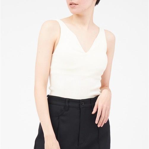 新品 HAKUJI ハクジ 日本製 Random Rib Tanktop コットンシルク ランダムリブ タンクトップ H232240 Free IVORY トップス g27226 |  | 02