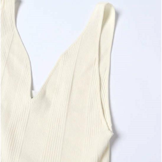 新品 HAKUJI ハクジ 日本製 Random Rib Tanktop コットンシルク ランダムリブ タンクトップ H232240 Free IVORY トップス g27226 |  | 03