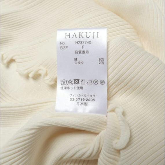 新品 HAKUJI ハクジ 日本製 Random Rib Tanktop コットンシルク ランダムリブ タンクトップ H232240 Free IVORY トップス g27226 |  | 07