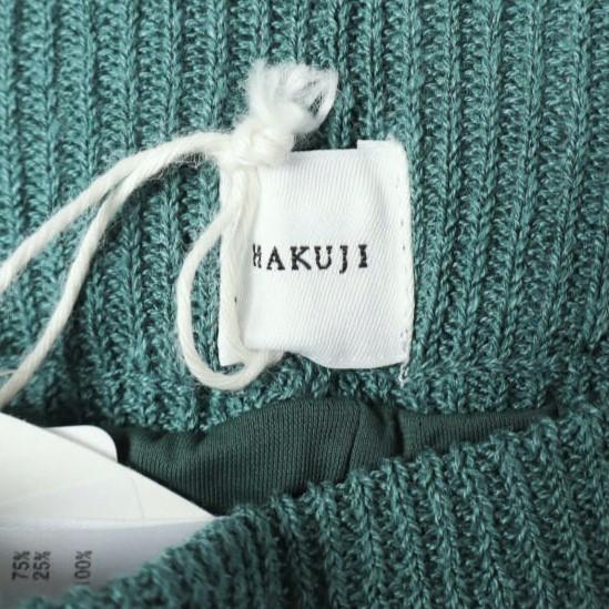 新品 HAKUJI ハクジ リネンニットパンツ H572173 Free GREEN イージー ボトムス g27230 |  | 04