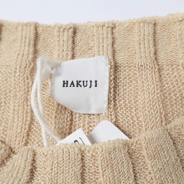 新品 HAKUJI ハクジ リネンレーヨンリブトップス H532172 Free LIGHT BEIGE セーター ノースリーブニット トップス g27231 |  | 03