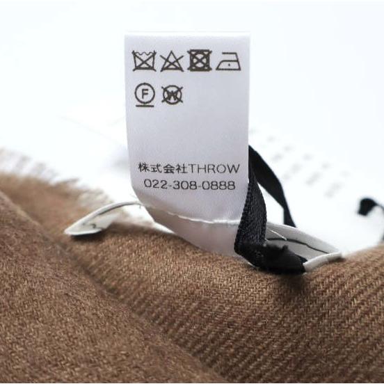 新品 THROW スロー 日本製 HANNAH ライトリネンウールカシミヤストール TH212-S01 BROWN 定価28,600円 g27239 |  | 07