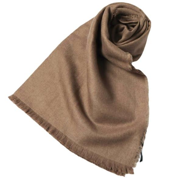 新品 THROW スロー 日本製 HANNAH ライトリネンウールカシミヤストール TH212-S01 BROWN 定価28,600円 g27240 | 