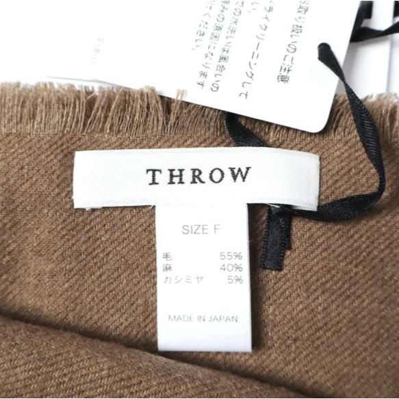 新品 THROW スロー 日本製 HANNAH ライトリネンウールカシミヤストール TH212-S01 BROWN 定価28,600円 g27240 |  | 04