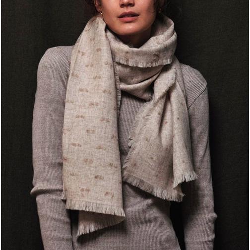 新品 THROW スロー 日本製 ELENA W/C Boucle Dot ブークレドットストール TH212-S13 BEIGE 定価36,300円 マフラー g27241 |  | 02
