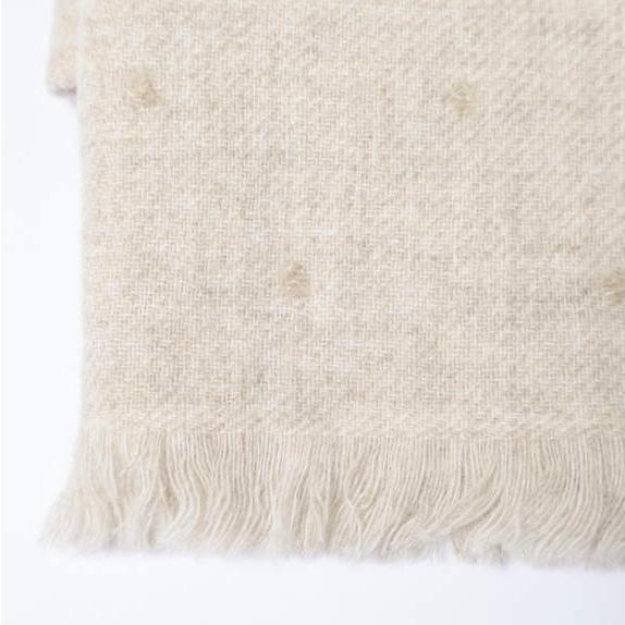 新品 THROW スロー 日本製 ELENA W/C Boucle Dot ブークレドットストール TH212-S13 BEIGE 定価36,300円 マフラー g27241 |  | 07