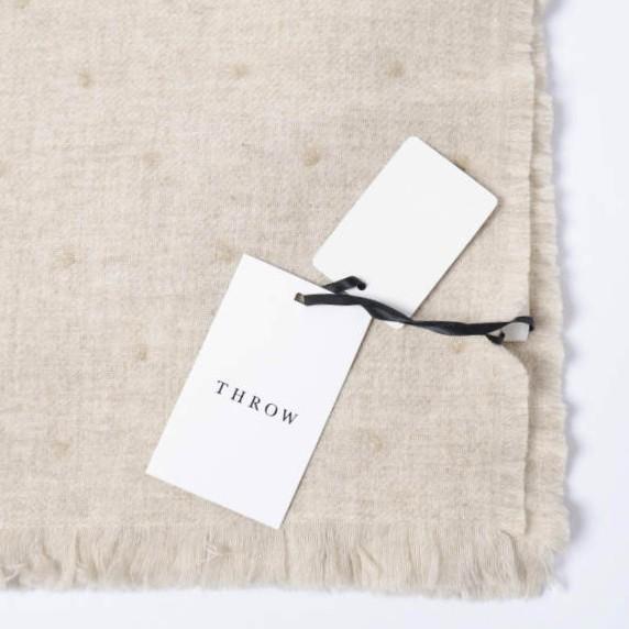 新品 THROW スロー 日本製 ELENA W/C Boucle Dot ブークレドットストール TH212-S13 BEIGE 定価36,300円 マフラー g27242 |  | 03