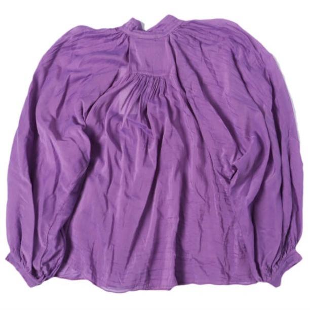 新品 forte_forte フォルテ フォルテ 12110 コットンシルク ボヘミアンシャツ 871-11819 1(M) PURPLE 定価75,900円 ギャザー ブラウス |  | 01