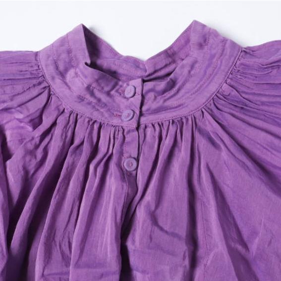 新品 forte_forte フォルテ フォルテ 12110 コットンシルク ボヘミアンシャツ 871-11819 1(M) PURPLE 定価75,900円 ギャザー ブラウス |  | 04