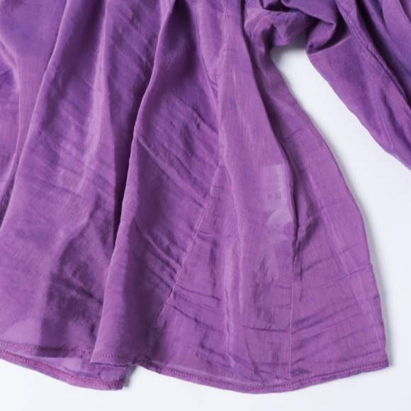 新品 forte_forte フォルテ フォルテ 12110 コットンシルク ボヘミアンシャツ 871-11819 1(M) PURPLE 定価75,900円 ギャザー ブラウス |  | 06