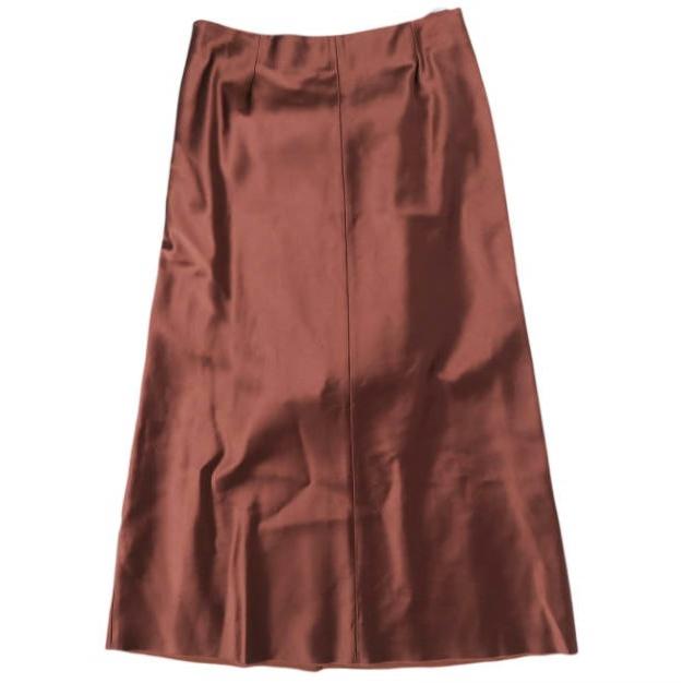 新品 forte_forte フォルテ フォルテ イタリア製 ストレッチサテン ミディスカート 10640 my skirt 871-81600 1(M) Chocolate 定価75,900円 |  | 01